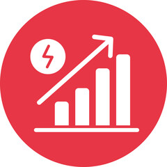 Energy Efficiency glyph circle icon