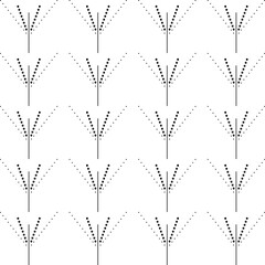seamless pattern with black and white dots circle stripe decoration texture illustration 