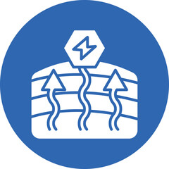 Geothermal Energy glyph circle icon