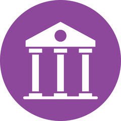 Museum glyph circle icon