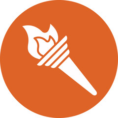 Fototapeta premium Torch glyph circle icon