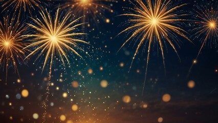 fireworks in the night sky