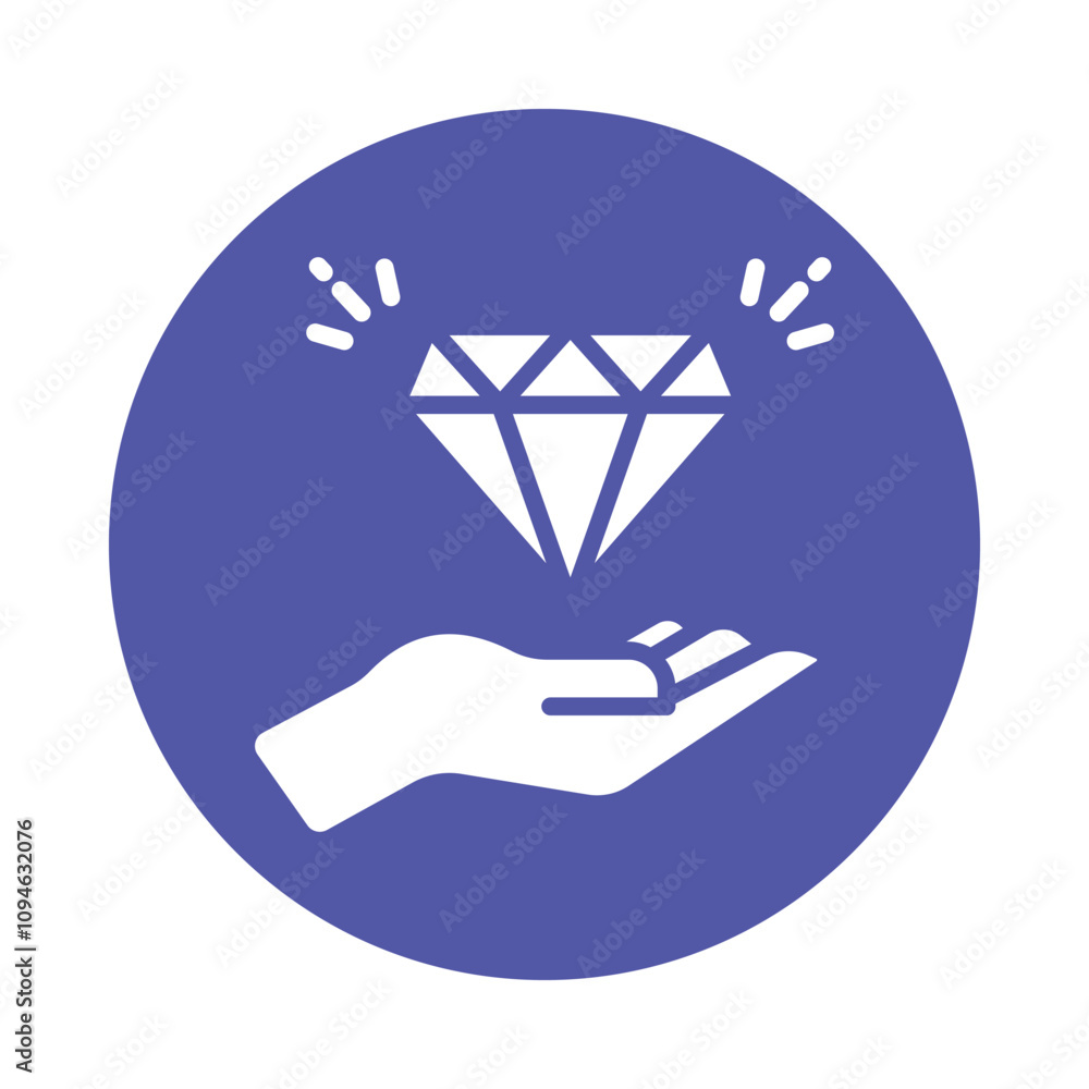 Poster premium service vector glyph circle icons... .. eps 10 file