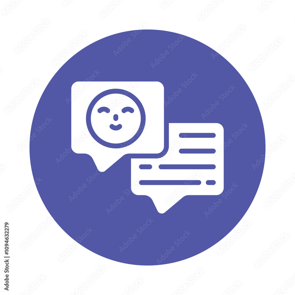 Aufkleber feed back vector glyph circle icons... .. eps 10 file