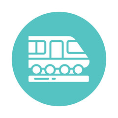 Train  vector Glyph Circle Icons...  .. Eps 10 file