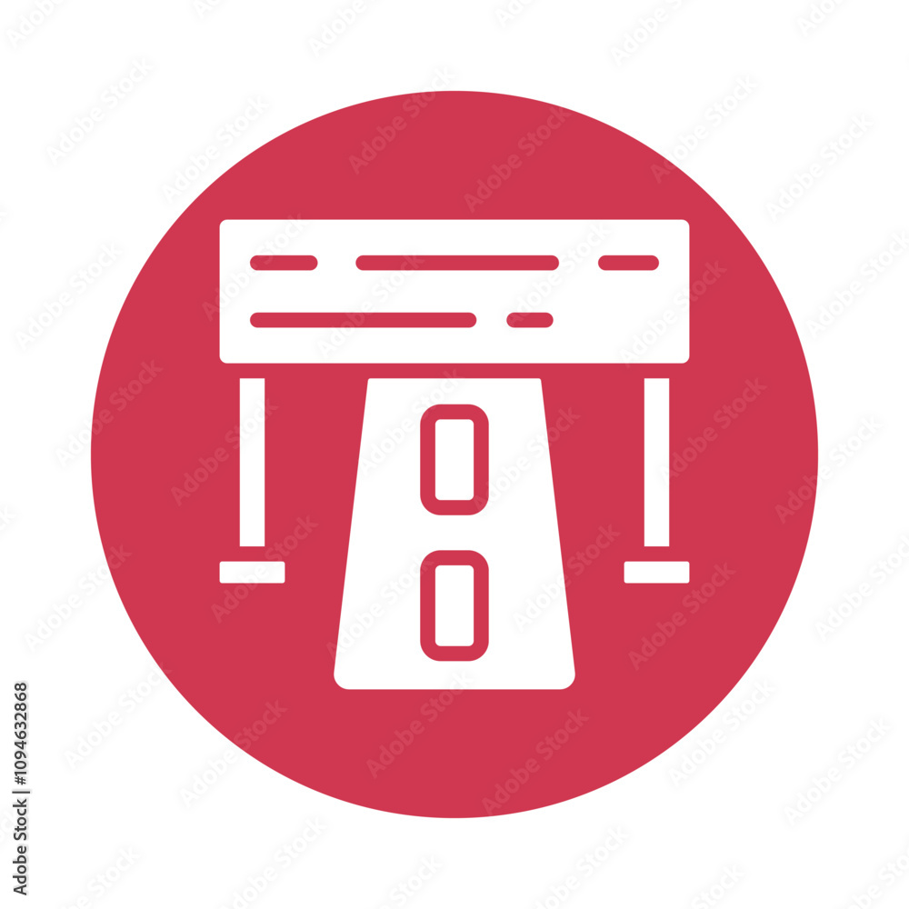 Poster road sign vector glyph circle icons... .. eps 10 file