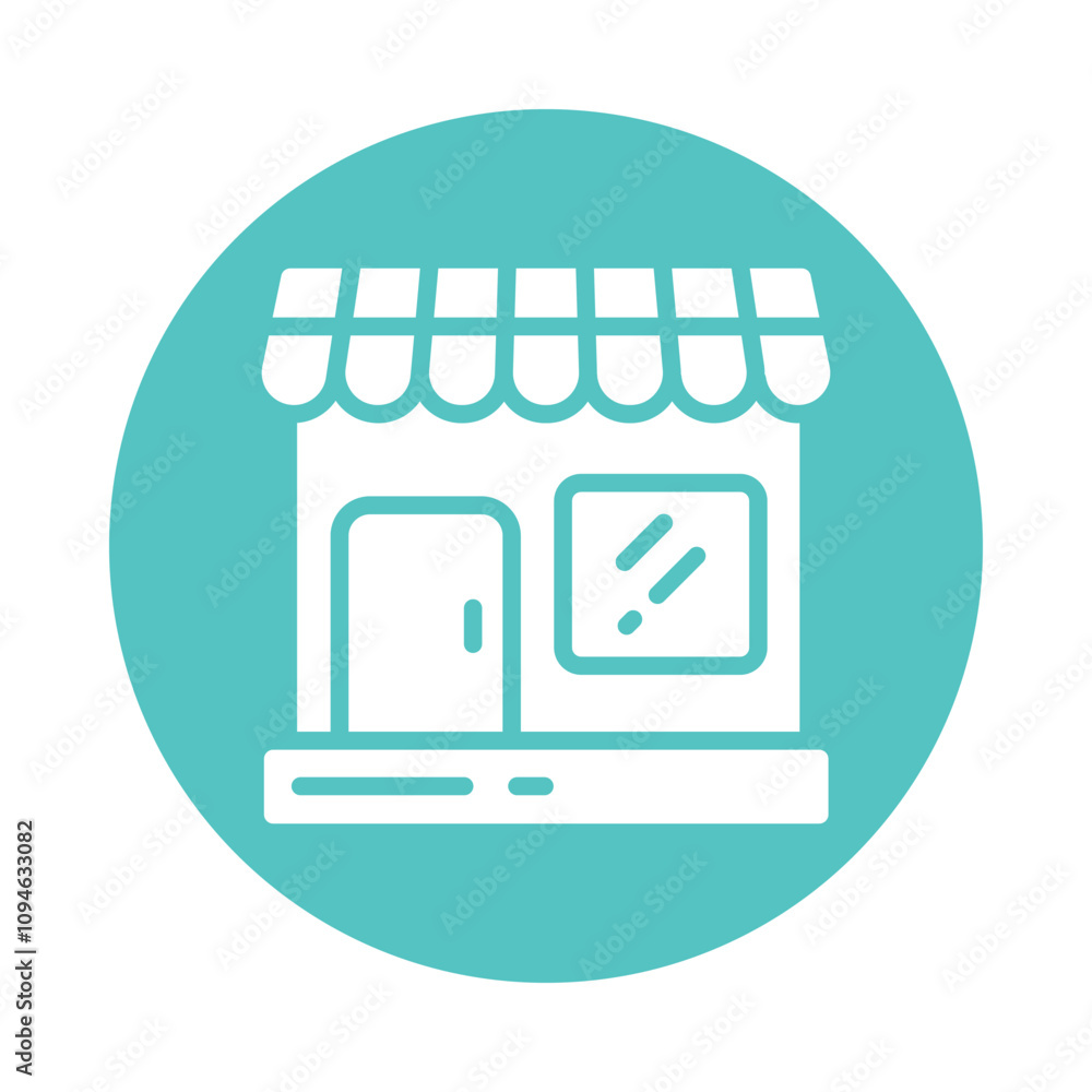 Poster shop vector glyph circle icons... .. eps 10 file