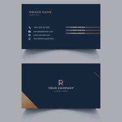 Modern business Card Template Design. Visiting Card Design, Creative Business Card Design. Navy Blue.