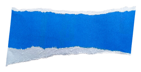 morceau de carton bleu déchiré, png sur fond transparent