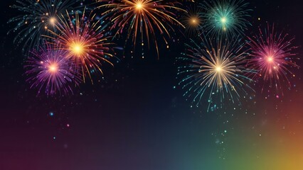 Fototapeta premium fireworks on the night sky