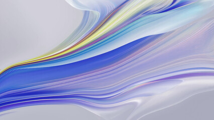 Fototapeta premium Abstract blue and white swirl wave background. Flow liquid lines design elemen.
