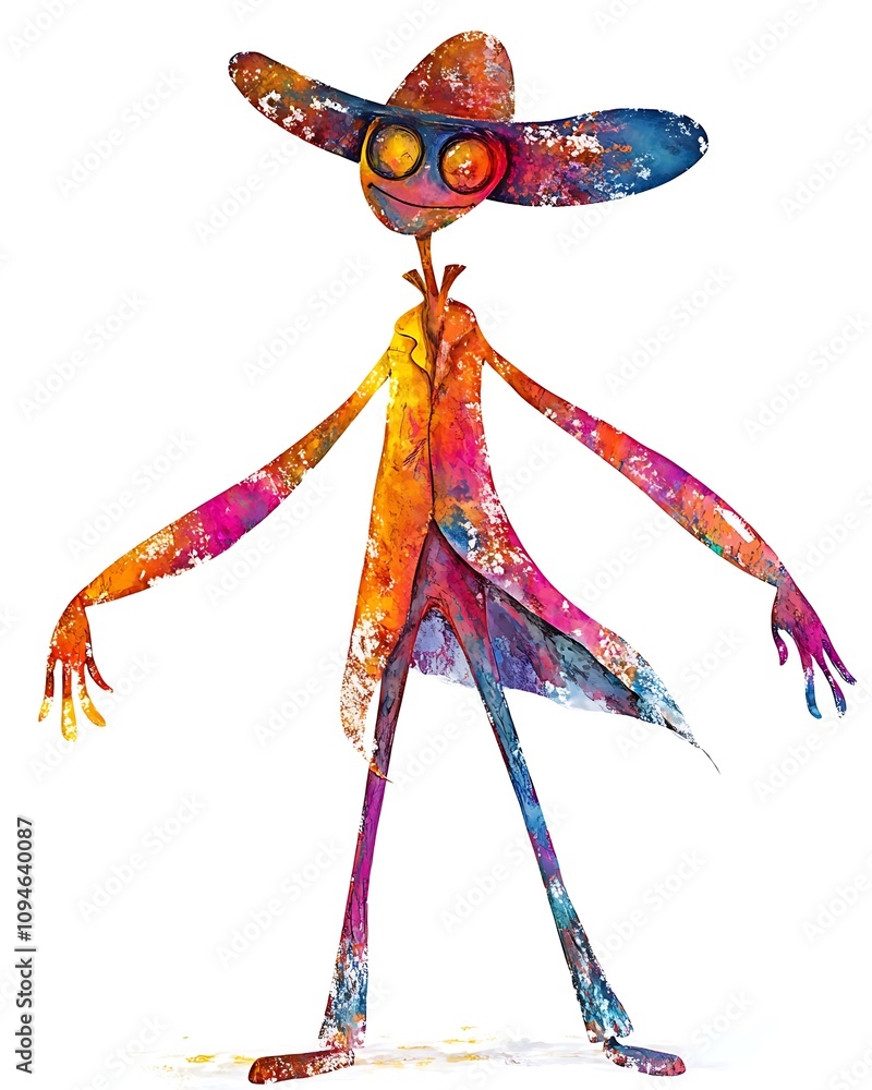 Poster animated 3d character concepts, vibrant animated 3d character concept design
