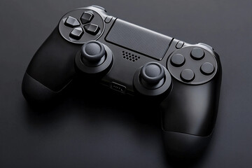 wireless gamepad controller over black background