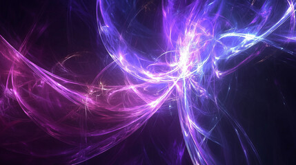 Abstract swirl of light, purple and blue hues..