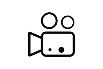Video camera icons. Video camera vector icon. Camera Icons. Movie Sign. Cinema illustration on white background. video camera. camcorder. cinema. video recording. 