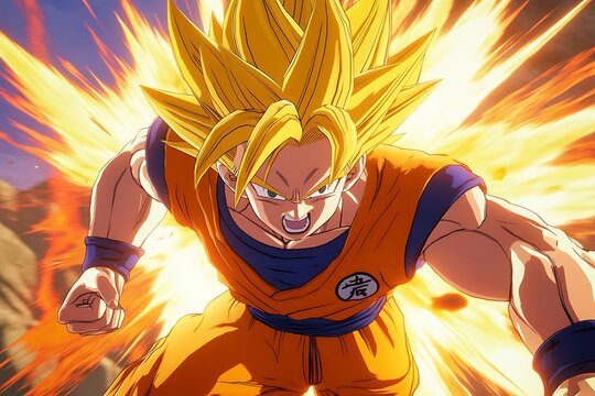Super Saiyan Goku Powerful Anime Character