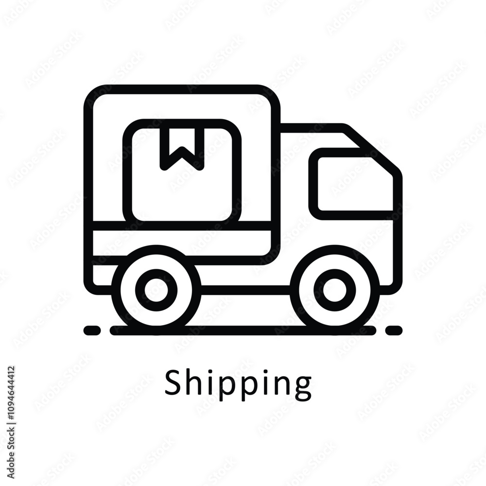 Poster shipping vector outline icon... .. eps 10 file
