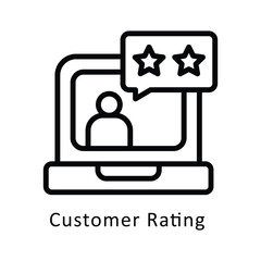 Customer Rating vector Outline Icon...  .. Eps 10 file