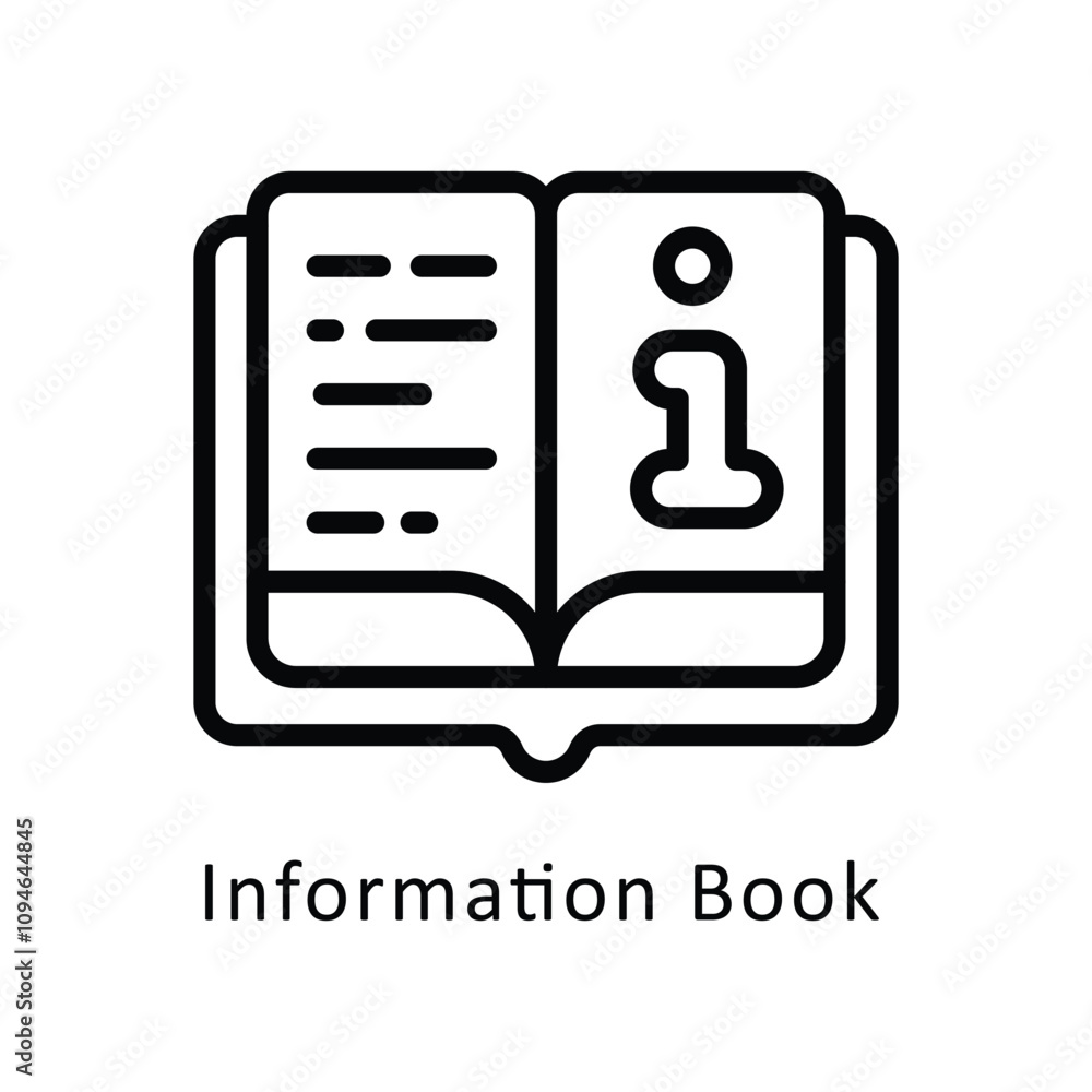 Poster Information Book vector Outline Icon...  .. Eps 10 file