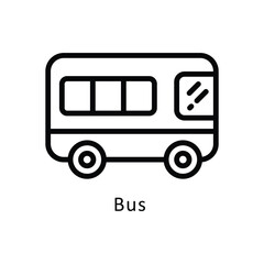 Bus vector Outline Icon...  .. Eps 10 file