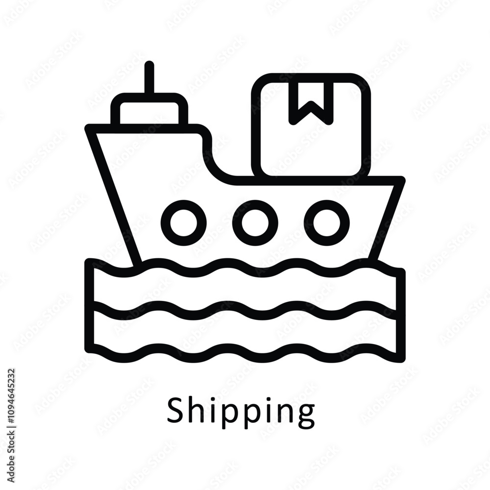 Poster shipping vector outline icon... .. eps 10 file