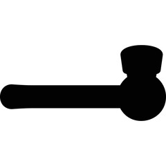 Simple vector icon cannabis smoking pipe