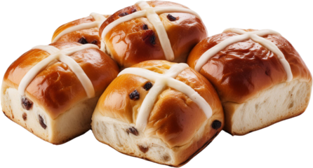 Delicious Easter Hot Cross Buns Sweet Bread Holiday Food