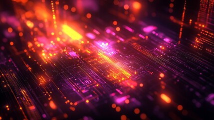 Naklejka premium Modern abstract 3d background featuring digital connections and glowing cyber designs