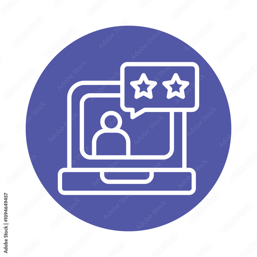 Aufkleber customer rating vector circle outline icon.. .. eps 10 file