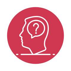 Ask vector Circle Outline Icon..  .. Eps 10 file