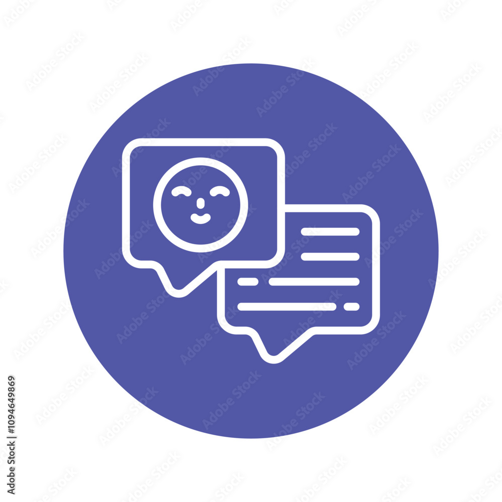Aufkleber feed back vector circle outline icon.. .. eps 10 file
