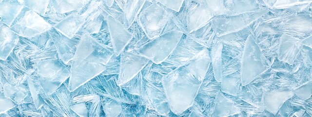 Obraz premium acks. Winter seasonal background, mock up, flat lay, ice texture