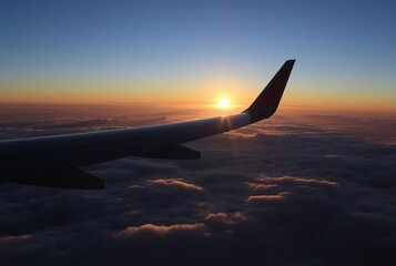 Wing Shadow The airplane's wing casts a long dark shadow across