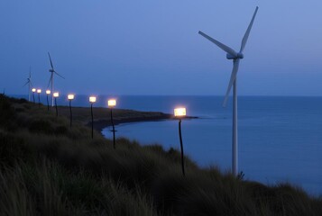 Wind Powered Lights A set of lights that are powered by wind ene