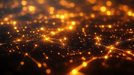 Obraz premium Advanced cyber 3d abstract background with glowing network connections