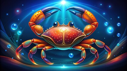 This whimsical underwater crab design is ideal for creative projects and educational endeavors, bringing the lively spirit of marine life to your artworks.