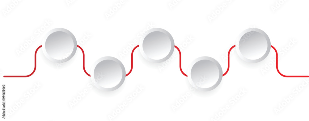Poster lines and circle buttons info graphic modern template. business topic digital elements and resources