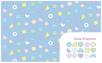 Cute patterns, baby, natural colors, pastel colors