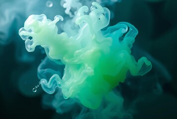 Obraz premium Gaseous SplatterA splatter that forms a cloud of shimmering swir