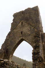 Old monastery ruin Talley Abbey in Talley, Wales, UK