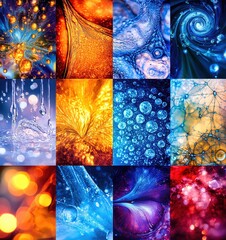 Colorful abstract backgrounds showing vibrant colors and fluid shapes