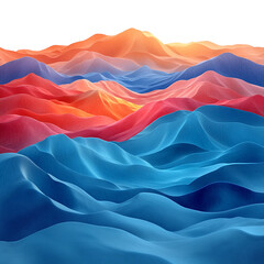 Obraz premium Interesting Desert Dunes Chic isolated on transparent background