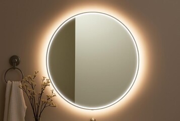 Ambient Glow A mirror with a subtle ambient LED light glow
