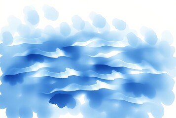 Fototapeta premium Shadowed SeascapeA watercolor painting of the sea with flowing s