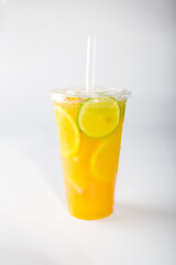 Kumquat lemon orange juice drink