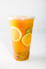 Kumquat lemon orange juice drink