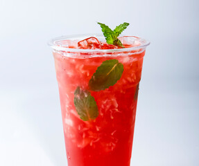 Iced red cocktail