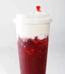 Dragon fruit milkshake drink