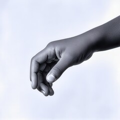 Close up of child's hand reaching out