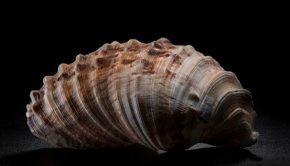 Fototapeta premium sea shell isolated on black